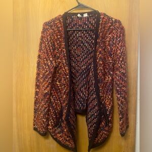 Anthropologie Moth Mulitcolored Wool Blend Knit Cardigan size small